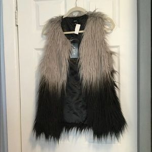 Ombré fur vest